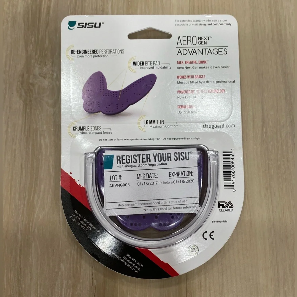 NWT SISU Sports Mouthguard Aero Next Gen in Purple